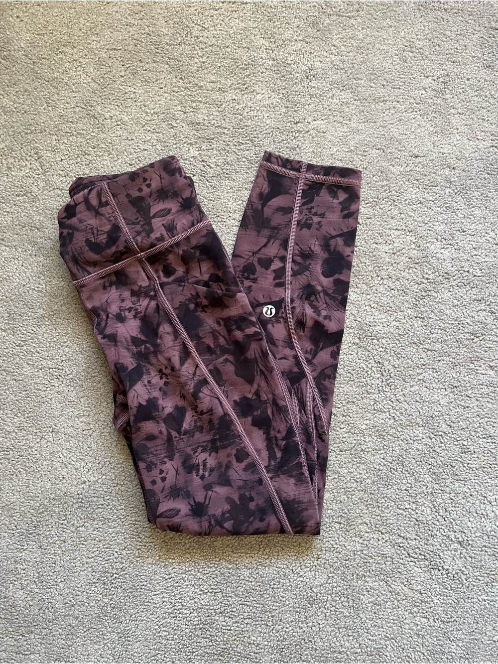lululemon athletica Plum Floral Print Leggings